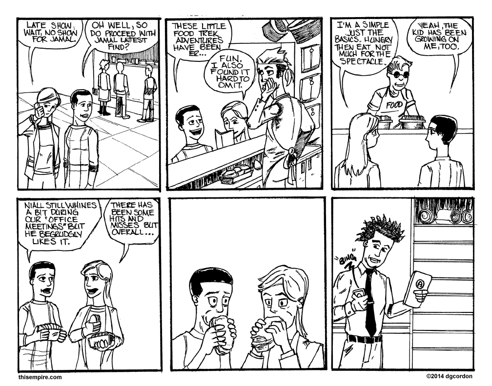 Okay the last two panels... something about the last two panels feels unfinished. Any helpful critiques out there?